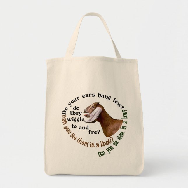 NUBIAN ZIEGE - HÄNGEN IHRE OHREN NIEDRIG? JUMBO STOFFBEUTEL (Vorne)