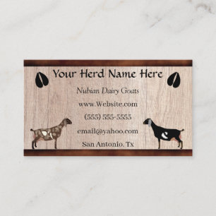 Nubische Milchziege Visitenkarte
