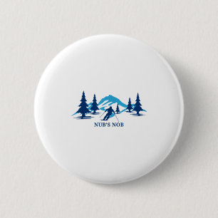 Nub's Nob Michigan Skigebiet Skifahren Skifahrer Button