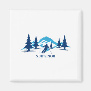 Nub's Nob Michigan-Skigebiet Skifahren Skifahrer  Magnet