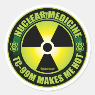 Nuc Med Tech Runder Aufkleber