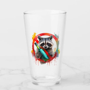 nüchtern, Raccoon, alkoholfrei, alkoholfrei Glas