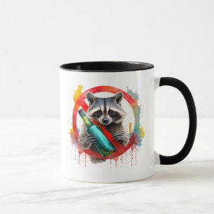 nüchtern, Raccoon, alkoholfrei, alkoholfrei Tasse