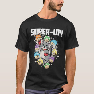 Nüchtern werden Katze der Nüchternheit Gamer T-Shirt
