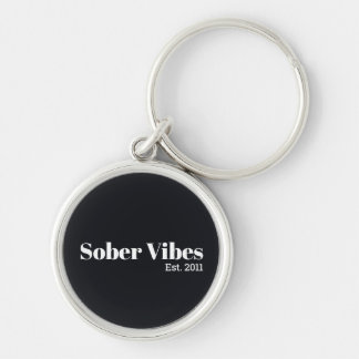 Nüchterne Vibes Est. Datum der Nüchternheit Schlüsselanhänger