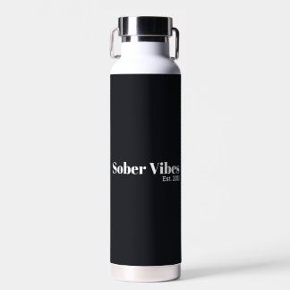 Nüchterne Vibes Est. Datum der Nüchternheit Trinkflasche