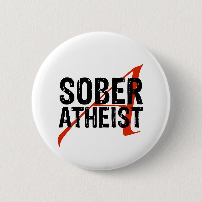 Nüchterner Atheist Button (Vorderseite)