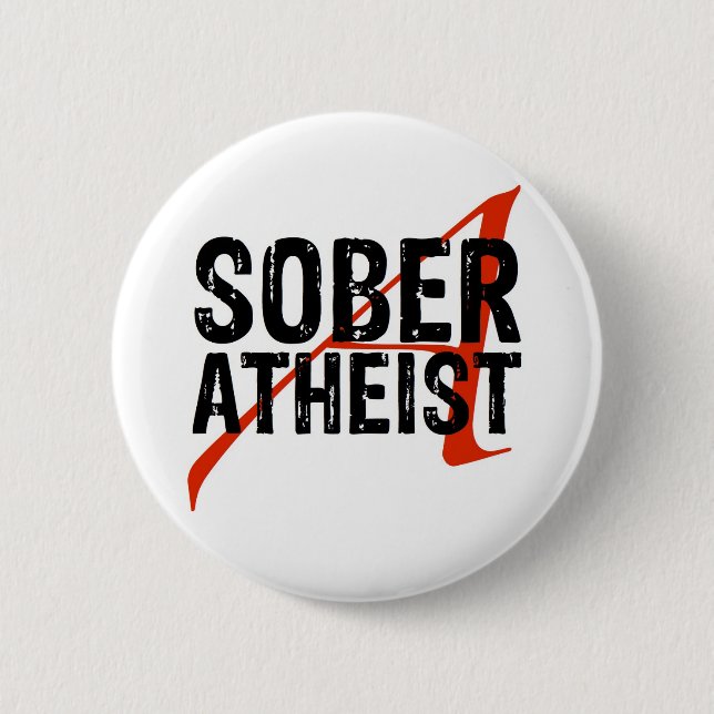 Nüchterner Atheist Button (Vorderseite)