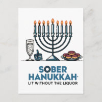 Nüchterner jüdischer Chanukka Lit ohne den Alkohol