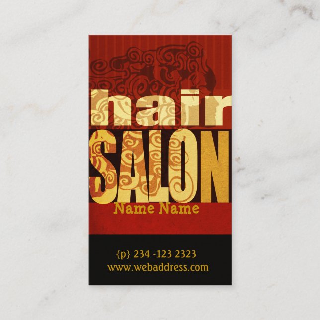 Nüchterner Salon-Haar-Stylist-Make-upkünstler Terminkarte (Vorderseite)