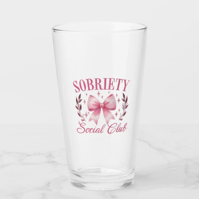 Nüchternes und sauberes Leben in Erholung Bow Coqu Glas (Vorderseite)