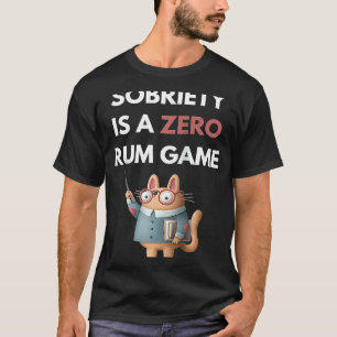 Nüchternheit ist ein Rum-Null-Spiel Erholung Pun T-Shirt