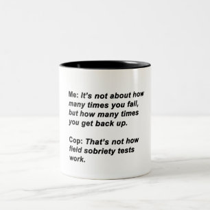 Nüchternheit-Test Zweifarbige Tasse