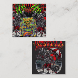 Nuclear Crunch Mutant & Zombie Skelett Dark Fan Quadratische Visitenkarte