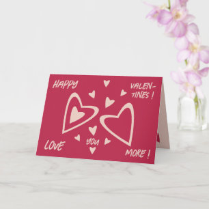 Nuclear Hearts - magenta - Frohe Valentinstage! Karte