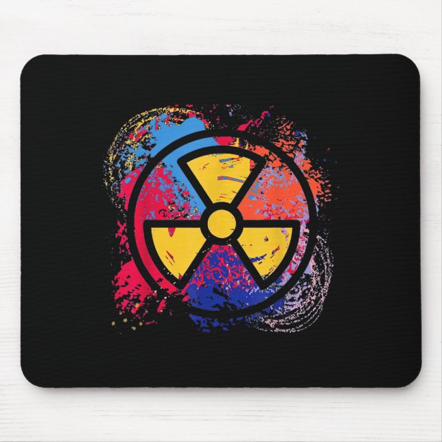 Nuclear Medicine Radiation Symbol Colorful Radiolo Mousepad (Vorne)