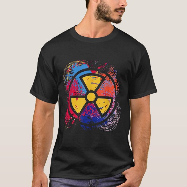 Nuclear Medicine Radiation Symbol Colorful Radiolo T-Shirt (Vorderseite)