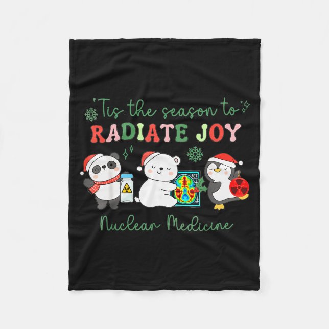 Nuclear Medicine Tech Christmas Holiday Radiology  Fleecedecke (Vorderseite)