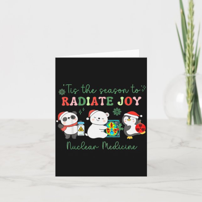 Nuclear Medicine Tech Christmas Holiday Radiology  Karte (Vorderseite)