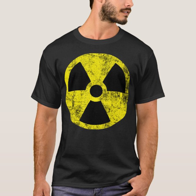 Nuclear Radiation Hazard Warning Fallout Symbol Si T-Shirt (Vorderseite)