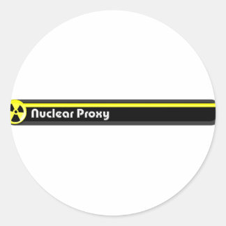 NuclearProxy.com Runder Aufkleber