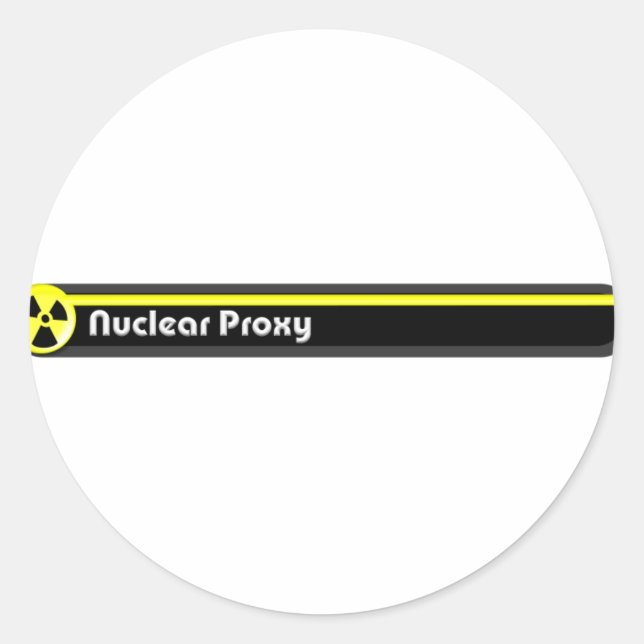 NuclearProxy.com Runder Aufkleber (Vorderseite)