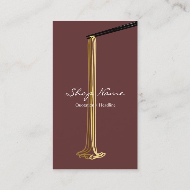 Nudel-Geschäfts-Visitenkarte Visitenkarte (Vorderseite)