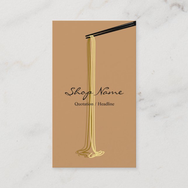 Nudel-Geschäfts-Visitenkarte Visitenkarte (Vorderseite)