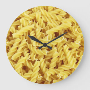 Nudel Hintergrund Große Wanduhr