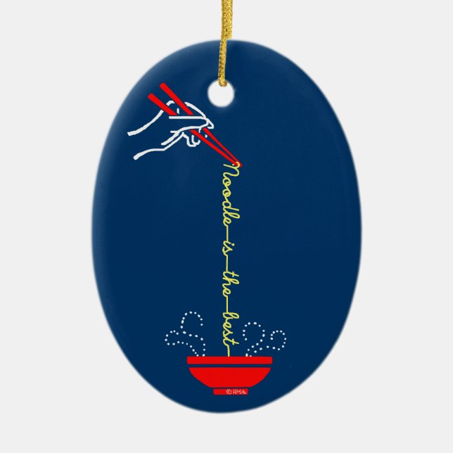 Nudel ist das Beste Keramikornament (Vorne)
