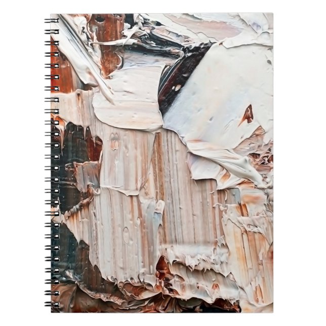 Nudelfarben und Reliefs aus Nudelöl. Primärprotoko Notizblock (Vorderseite)