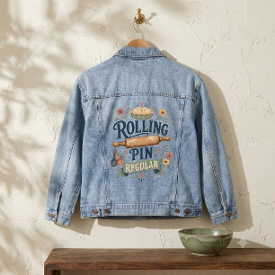 Nudelholz Reguläre Cottage-Bäckerin Jeansjacke
