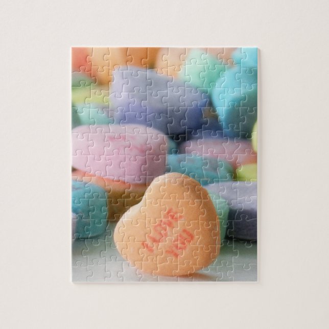 Nudelkerzenherzen Valentinstag Puzzle Geschenk (Vertikal)