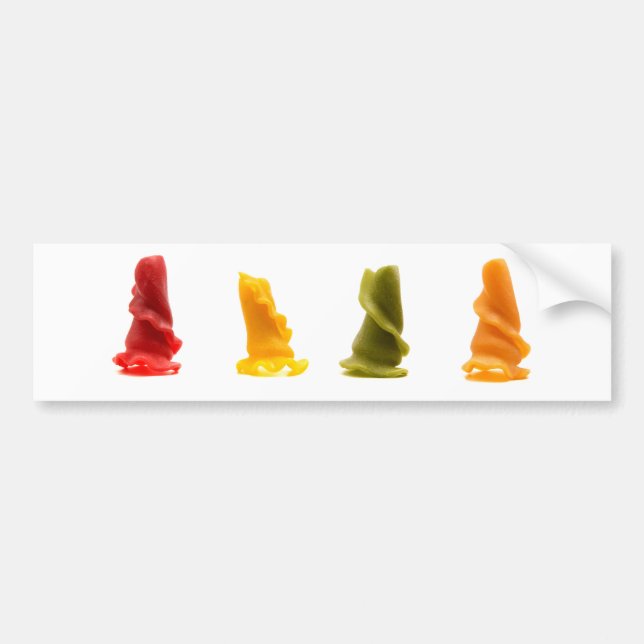 Nudeln in gemischter Form Autoaufkleber (Vorne)