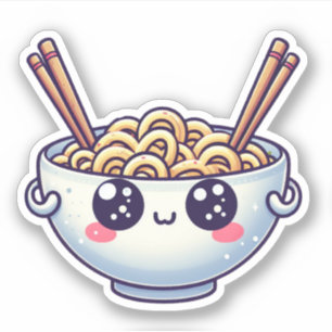 Nudeln Kawaii Aufkleber
