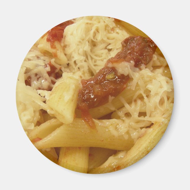 Nudeln, Tomaten und Käse Magnet (Vorne)