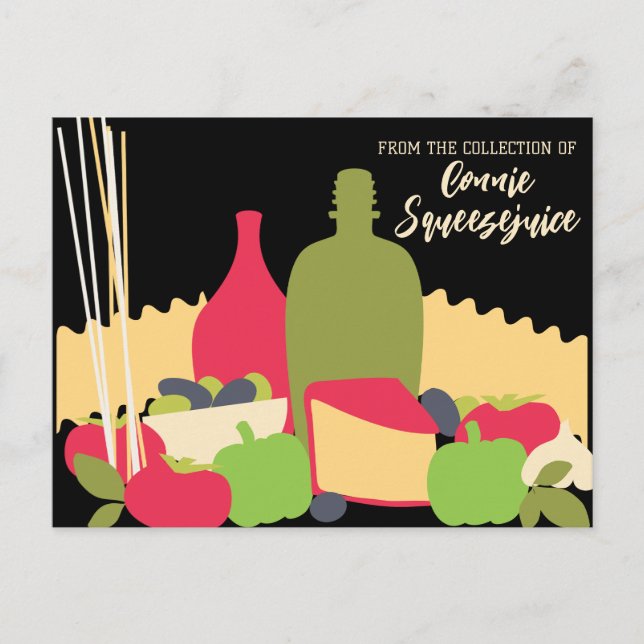 Nudelsauce Italienische Küche Koch Rezepte Postkarte (Vorderseite)