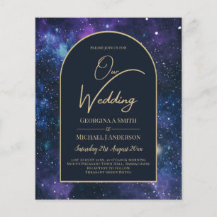 NUDGET Starry Night Lila Blue Wedding INVITE Flyer