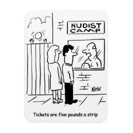 Nudist Camp entry fee - 5 Pfund Magnet
