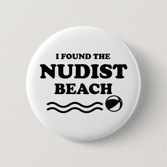 Nudisten, Nudistenstrand Button (Vorderseite)
