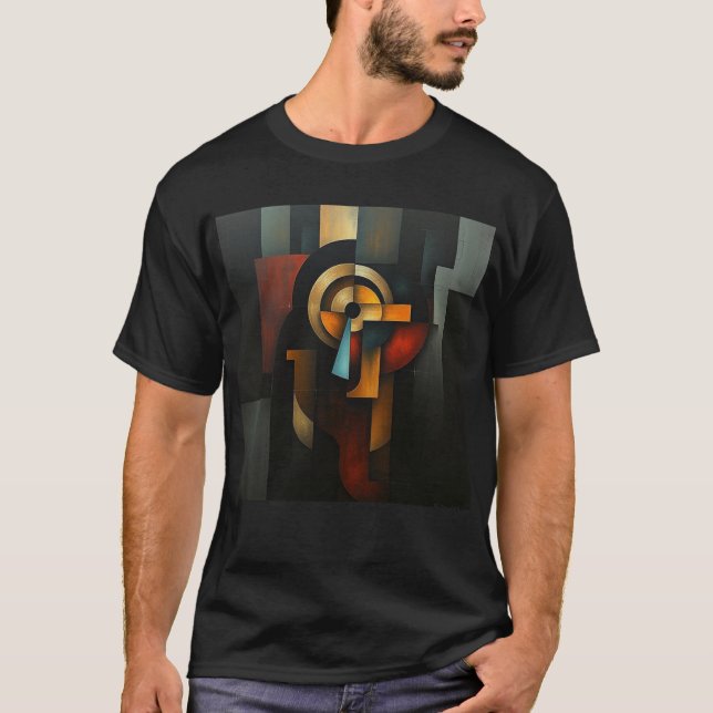 NUES Kubistische Abstraktion T-Shirt (Vorderseite)