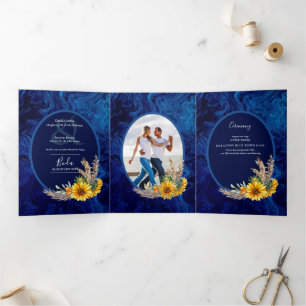 Nuestra Boda 6 Seiten Sonnenblumen Einladung Hochz