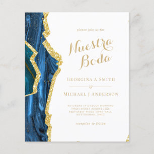 Nuestra Boda AGATE Gold Spanish Wedding INVITE