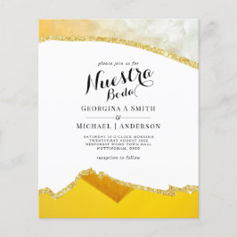 Nuestra Boda AGATE Gold Spanish Wedding INVITE