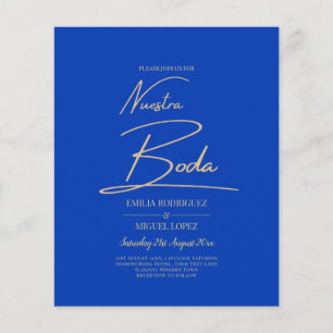 NUESTRA BODA Blue Monochrome Wedding NVITE
