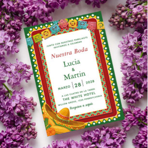 Nuestra Boda Colorfull Mexican Fiesta Einladung