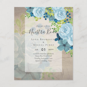 NUESTRA BODA Dusty Blue Floral BUDGET