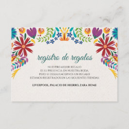 Nuestra Boda Flowers Botanical Spanish Wedding Begleitkarte