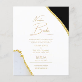 Nuestra Boda Gold Text AGATE Wedding INVITE