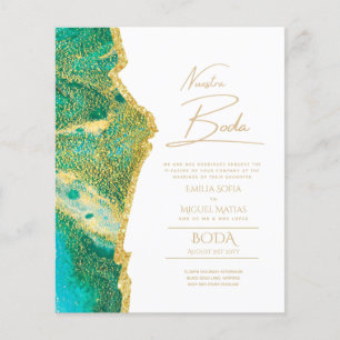 Nuestra Boda Gold Text AGATE Wedding INVITE
